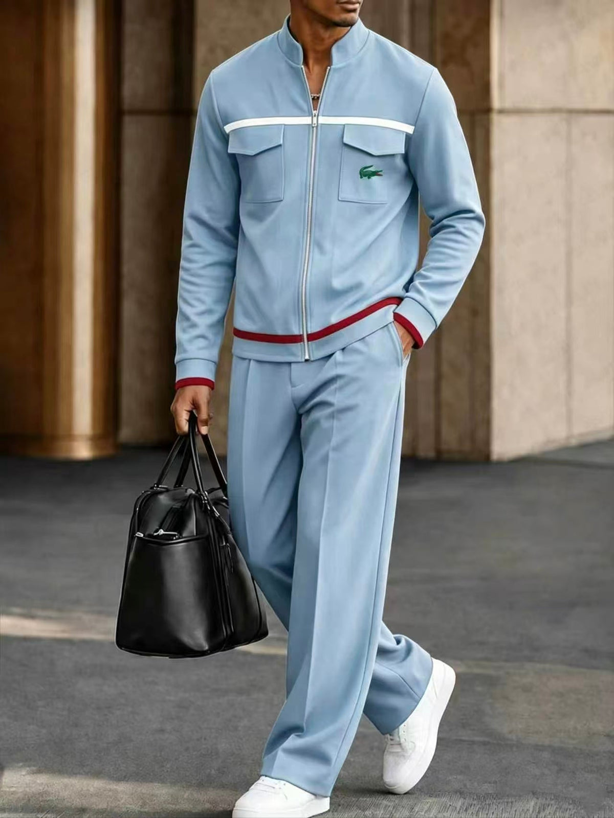 Sporty Contrast Color Track Set
