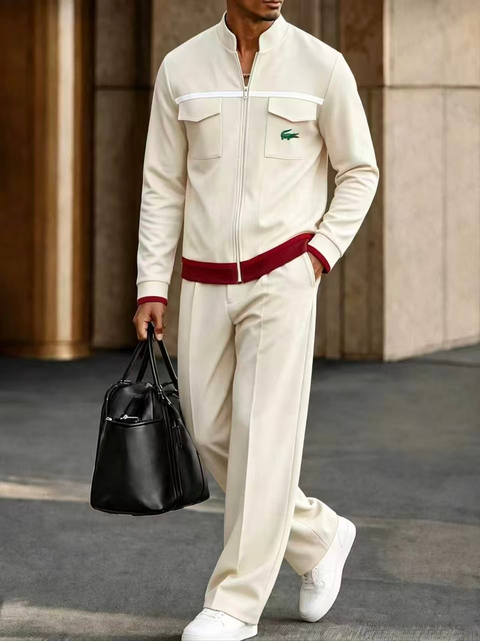 Sporty Contrast Color Track Set